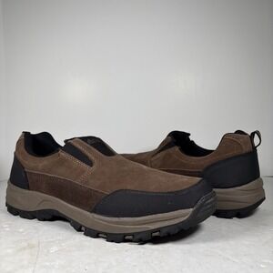 Size 12 Denali Forge Brown Suede Leather‎ Slip-On Hiking Shoes Sneaker